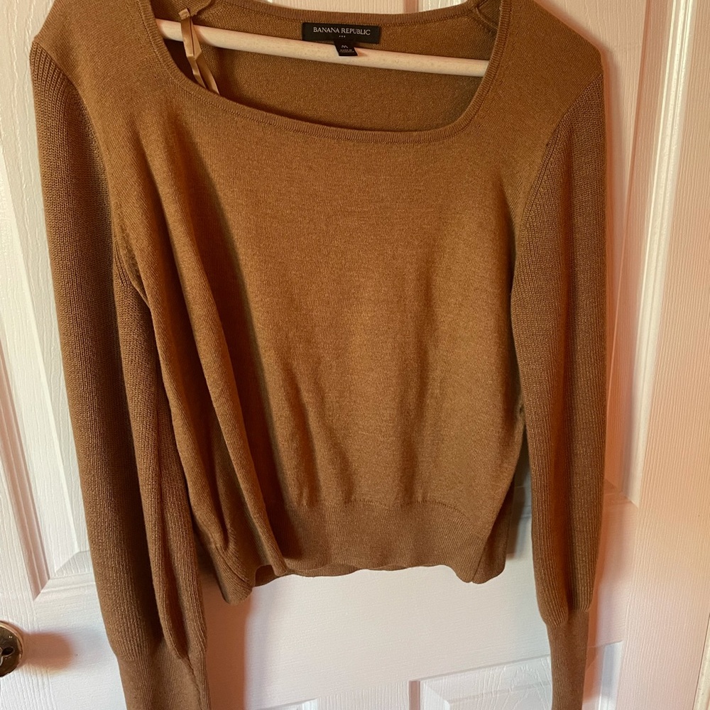 Banana republic square neck cropped sweater.